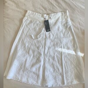 NWT Eileen Fisher White Skirt with Drawstring